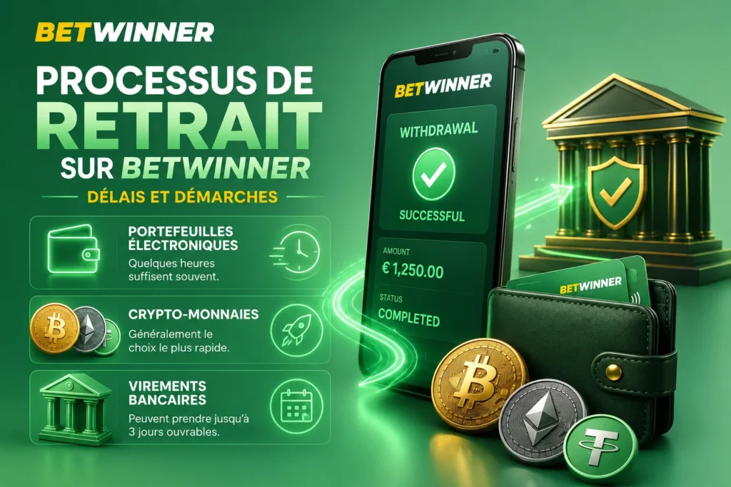 Processus de retrait sur Betwinner : délais et démarches