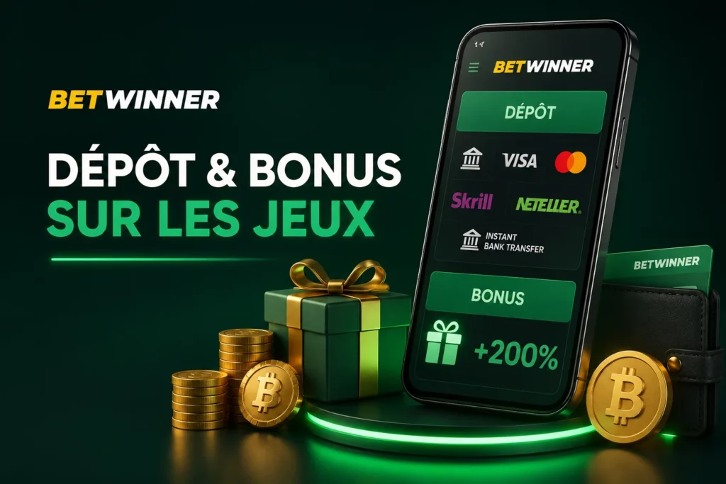 Dépôt et bonus sur les jeux Betwinner