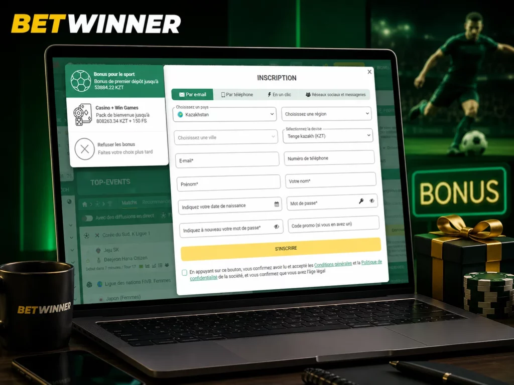 Comment s'inscrire et se connecter sur Betwinner